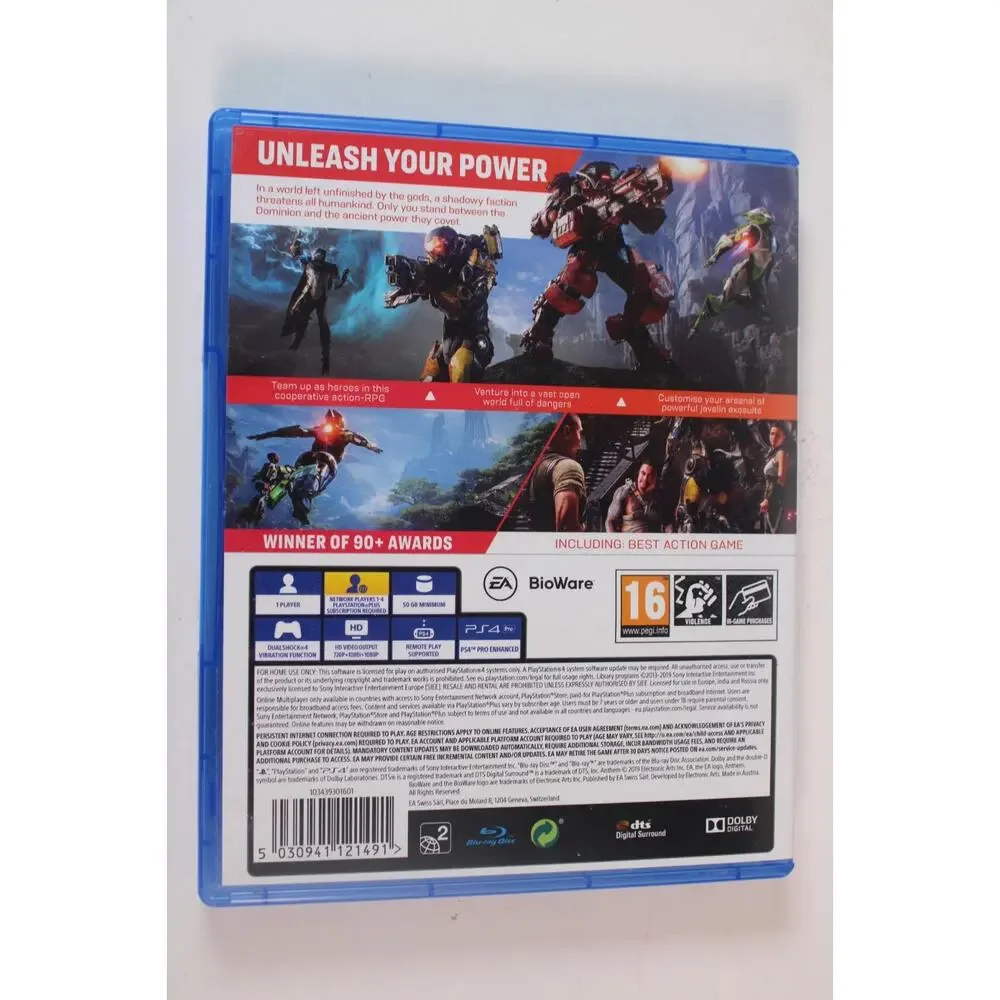 Anthem (Sony PlayStation 4, PS4) Authentic, tested/works